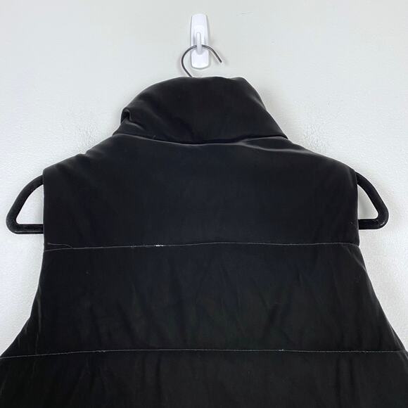 Pacific Trail Women's Neo Velvet Puffer Vest Black Full Zip Mock Neck Size Large - Picture 7 of 11